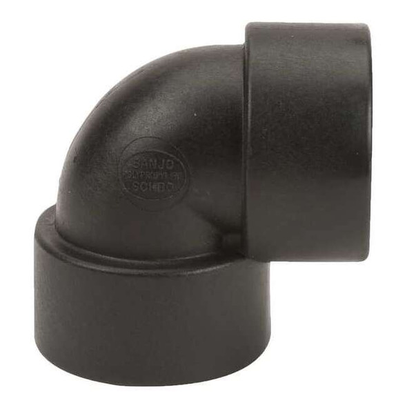 90 Degree Elbow, Polypropylene, 1-1/2", Schedule 80, 300 psi Max Pressure