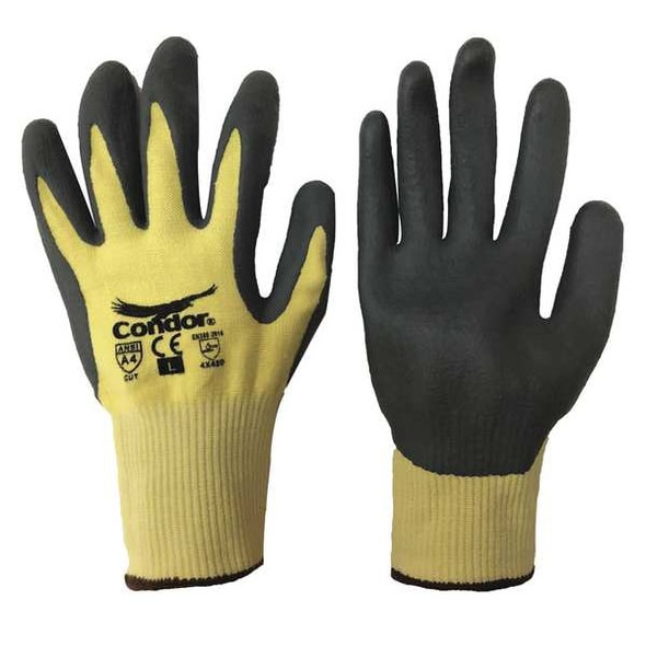 Condor Cut-Resistant Gloves, Cut Level A4 ,Nitrile ,L 1 PR 60NM99