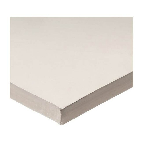 1/4" FDA Grade Neoprene Rubber Sheet, 12"x36", White, 50A