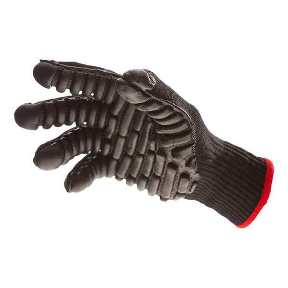 Coated Gloves, Chloroprene, Blocks, Palm, Not Rated Abrasion Level, L (9) 1 PR
