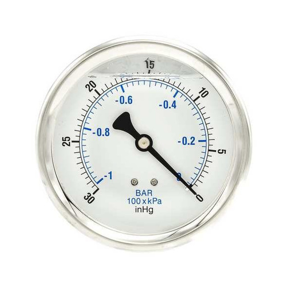 Pic Gauges Vacuum Gauge,1/4 in. NPT,4 in. 202L-404A