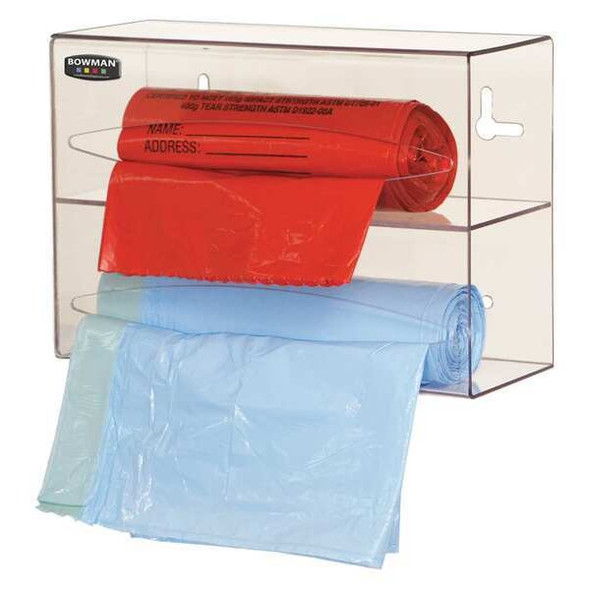 Bowman Dispensers Bag Dispenser Double,PETG BG002-0111