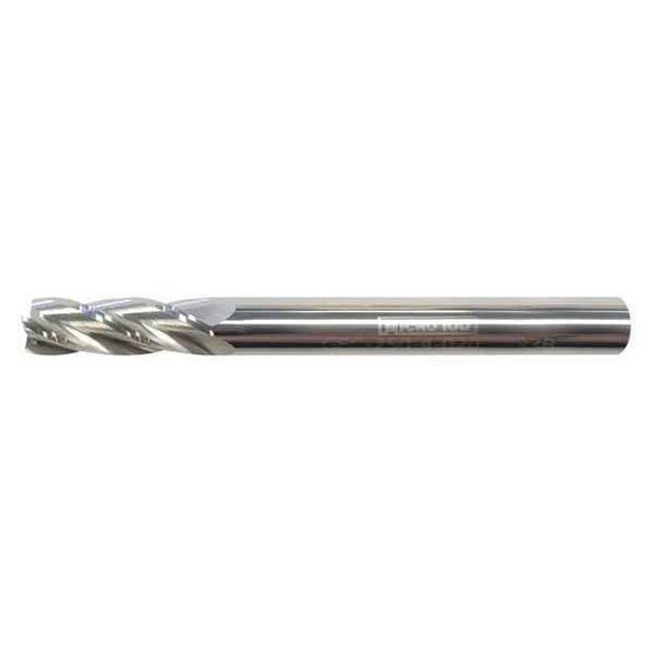Micro 100 Carb End Mill,1/4 In,4FL,CC,AlTiN Coat GEC-250-4-020X