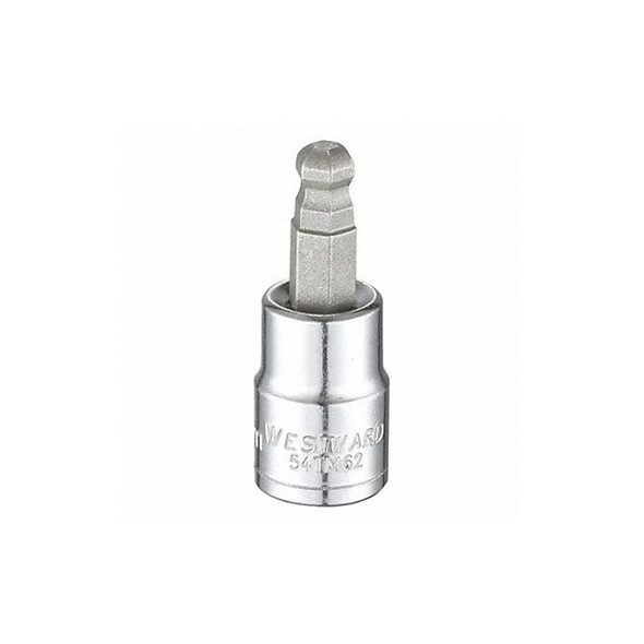 Westward Socket Bit, Steel, 3/8 in, TpSz 7 mm 54TM62