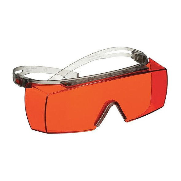 SecureFit 3700, Safety Glasses, Anti-Scratch, Orange Lens, Gray Frame, Frameless