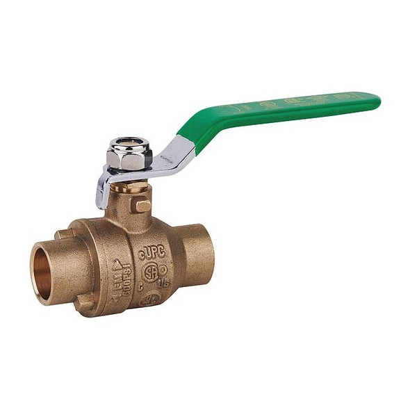Manufacturer Varies Manual 2-Way Ball Valve,Sweat,Brass 107-843NL