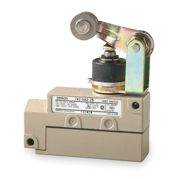 Limit Switch, Plunger, Roller, SPDT, 10A at 480V AC, Actuator Location: Top