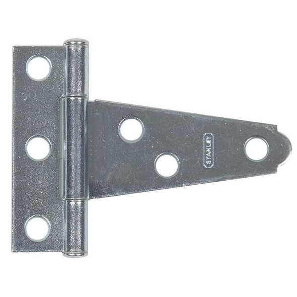 Tee Hinge, Steel, 21/32 in Leaf W x 1 13/16 in Leaf H, zinc plated