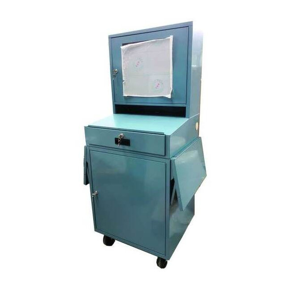 Manufacturer Varies Mobile Computer Cabinet,Blue 462D24