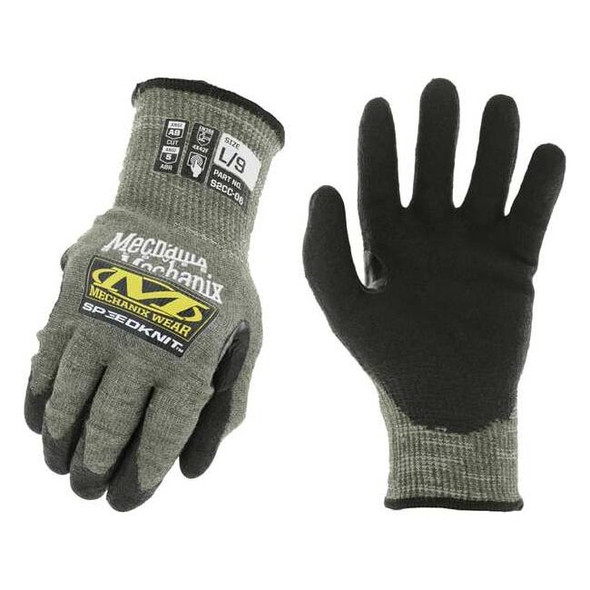 Knit Gloves, Cut Level A9 ,Dipped ,Water-Based Polyurethane ,Smooth ,11 1 PR