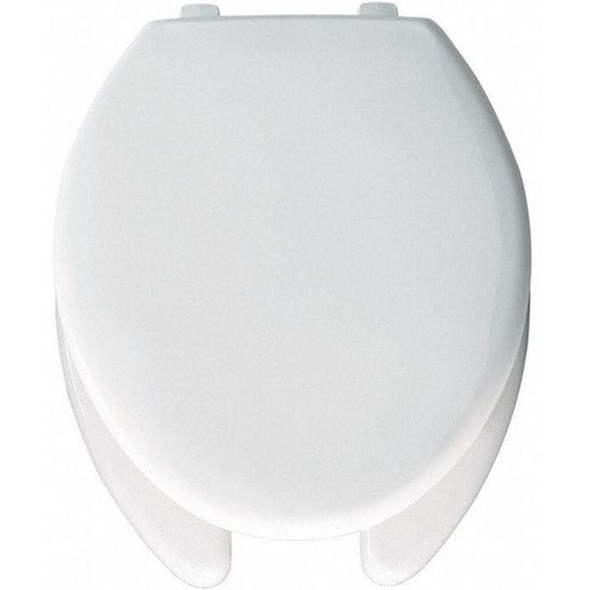 Bemis Toilet Seat With Cover, Plastic, Elongated, White 1950-000