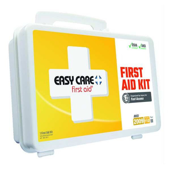 First Aid Kit and Housing, Plastic 95 Components, 10 People Served
