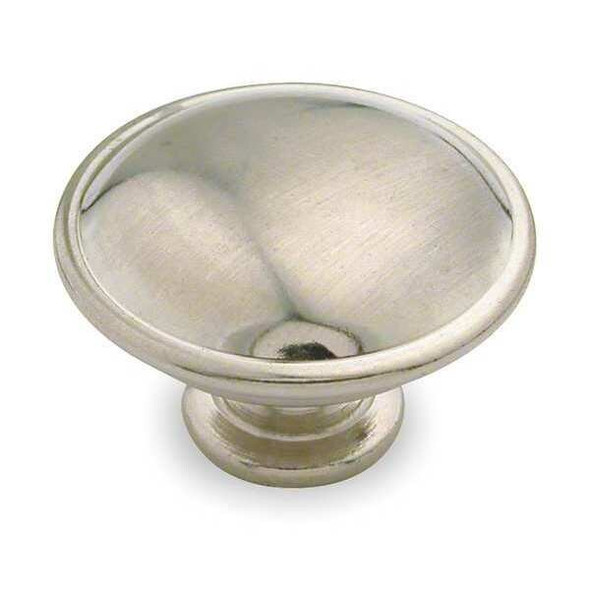 Manufacturer Varies Cabinet Knob, 1 1/4 in Dia, Satin Nickel 1XNR4