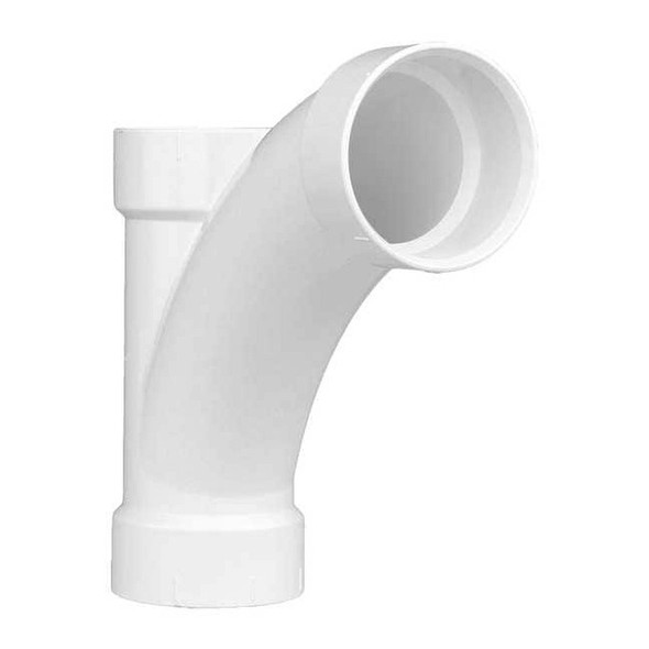 Manufacturer Varies PVC Wye and 45 Degree Elbow, Hub, 3 in Pipe Size 1WJW8
