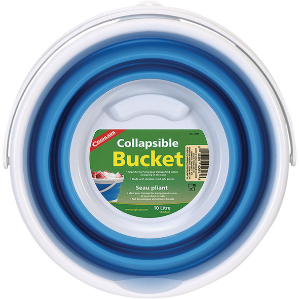 Coghlans 2.6 Gal. White & Blue Collapsible Bucket 2081