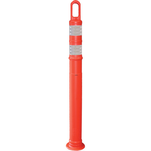 VizCon Looper-Tube® w/ 3" Reflective Collars (No Base), 42", Orange, 1/Each