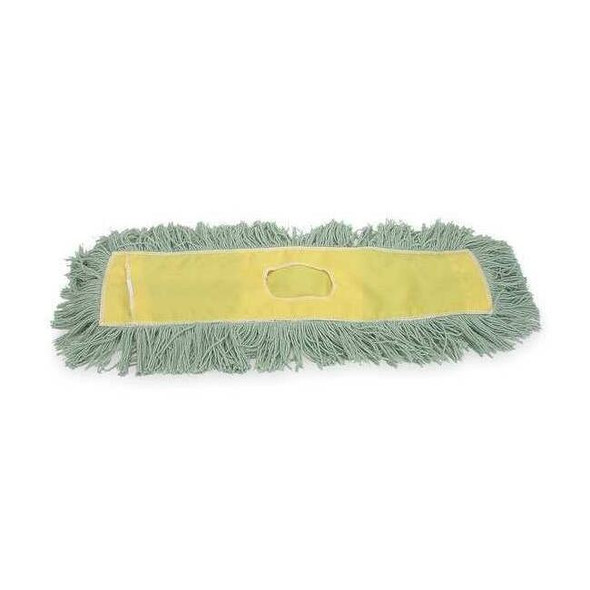 Tough Guy 18 in L Dust Mop, Cut-End, Green, Cotton/Polyester 3XGA6