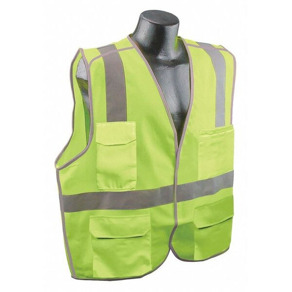 Condor High Visibility Vest,Yellow/Green,L/XL 53YN10