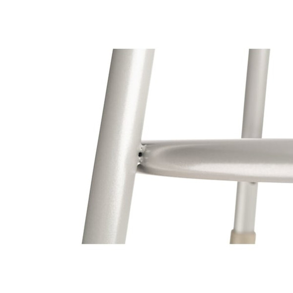 National Public Seating Round Stool, Height Range 25" to 33", Vinyl Gray 6424H