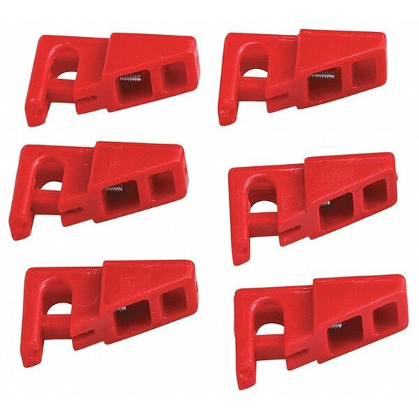 Condor Circuit Breaker Lockout,Red,1-1/8" H,PK6 437R24 Condor Circuit Breaker Lockout,Red,1-1/8" H,PK6 437R24