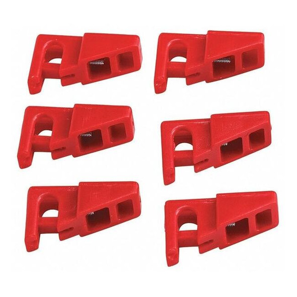 Condor Circuit Breaker Lockout,Red,1-1/8" H,PK6 437R24