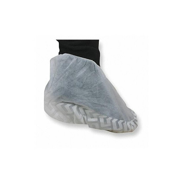 Shoe Covers, Polypropylene, Slip-Resistant Sole, Universale Size, White, 200 PK