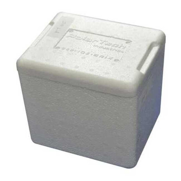 Insulated Bio Foam Shipping Container, Inside 6 in L x 4.5 in W x 5.25 in D