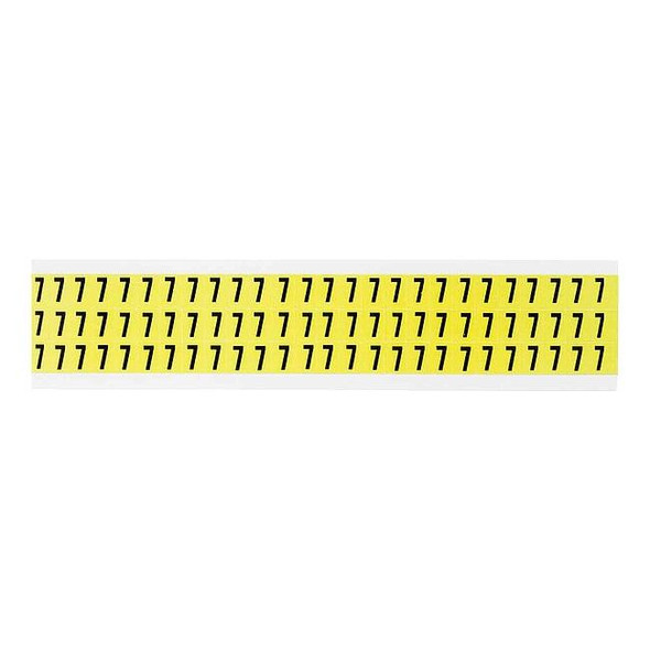 Brady Number Label, Vinyl, 1/2 in H, 3/8 in W 3410-7