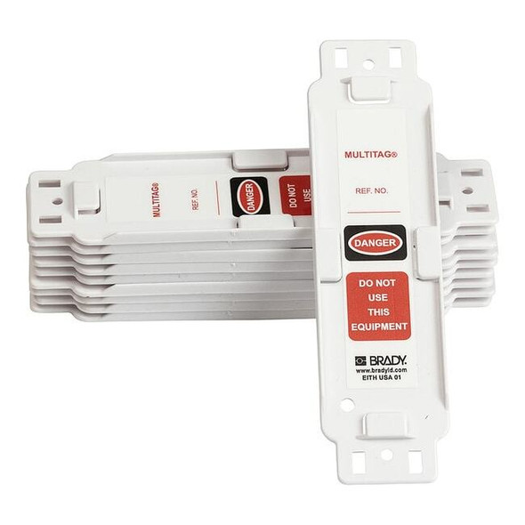 Brady Tag, Multicolor, 8-1/4inH, 2-1/4inW, PK10 MUL-EITHUSA01
