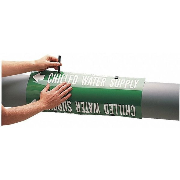 Brady Pipe Markr,Non-Potable Water,2in H,2in W 4102-C