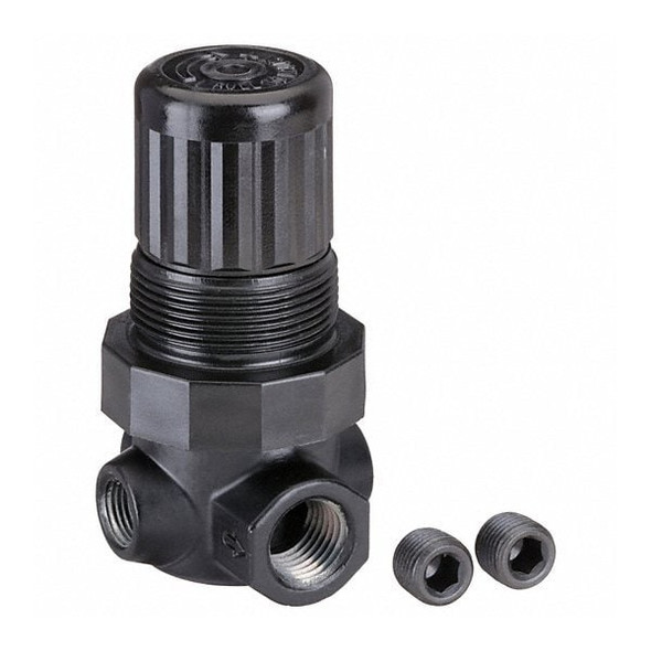 Compressed Air Regulator, Aluminum, 1/4 in NPT, 15 cfm, 300 psi Max Op Pressure, Nonrising