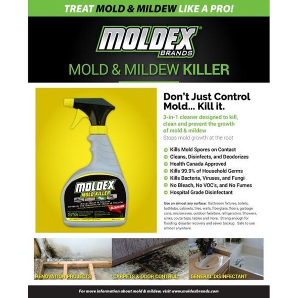 Mold Mildew Remover, 32 Oz, Trigger Spray Bottle, Liquid, Ready To Use  5010