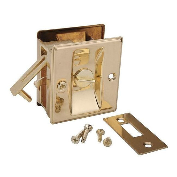 John Sterling Pocket Door Privacy Lock-Bright Brass CD-1039-US3