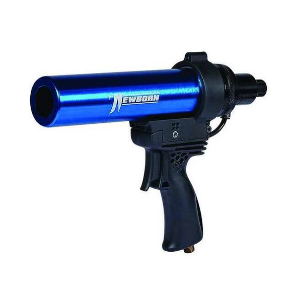 Newborn Pneumatic Caulk Gun, 10 oz, Aluminum, Black 710AL-12