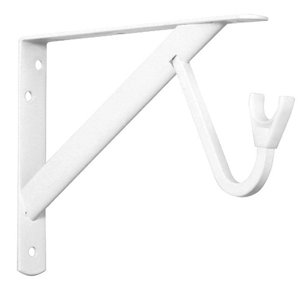 John Sterling White Max Duty Shelf and Rod Bracket RP-0495-WT