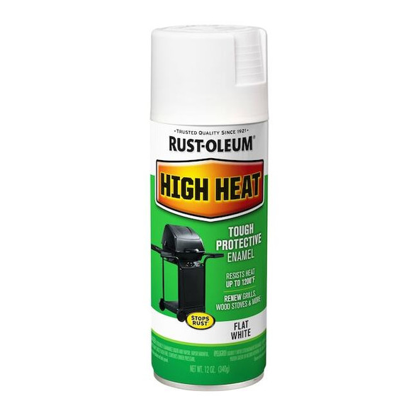 Rust-Oleum Spray Paint, White, Satin, Solvent, 12 Oz 7751830