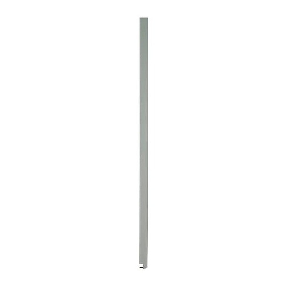 70" x 7" Pilaster Toilet Partition, Solid Polymer, Gray