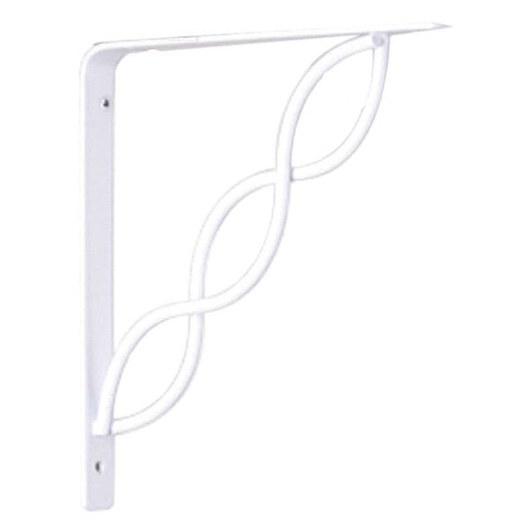 John Sterling Shelf Bracket,Steel,White RP-0091-8WT