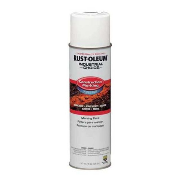 Rust-Oleum Construction Marking Paint, 17 oz., White, Water -Based 264692