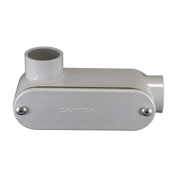 Cantex Conduit Outlet Body,PVC,LL 5133662