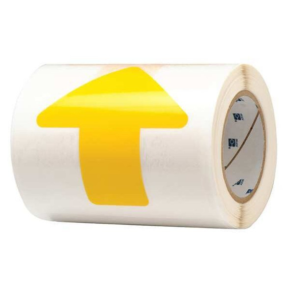 Brady Floor Tape,Yellow,2 inx5 in,Arrow,PK52 104529 Brady Floor Tape,Yellow,2 inx5 in,Arrow,PK52 104529