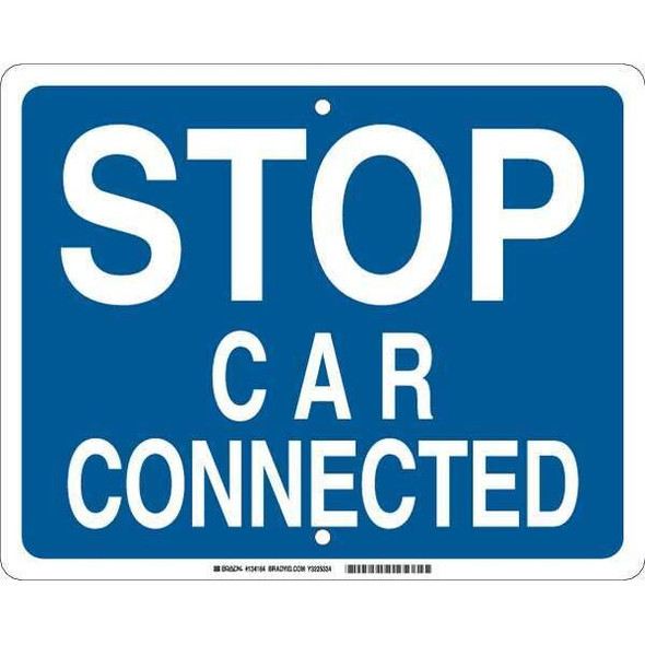 Brady Railroad Sign,12 in x 15 in,Blue,English 134184