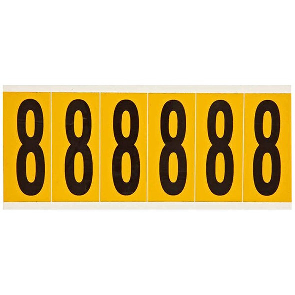 Brady NumberLabel,Vinyl,3-1/2inH,1-1/2inW 1550-8