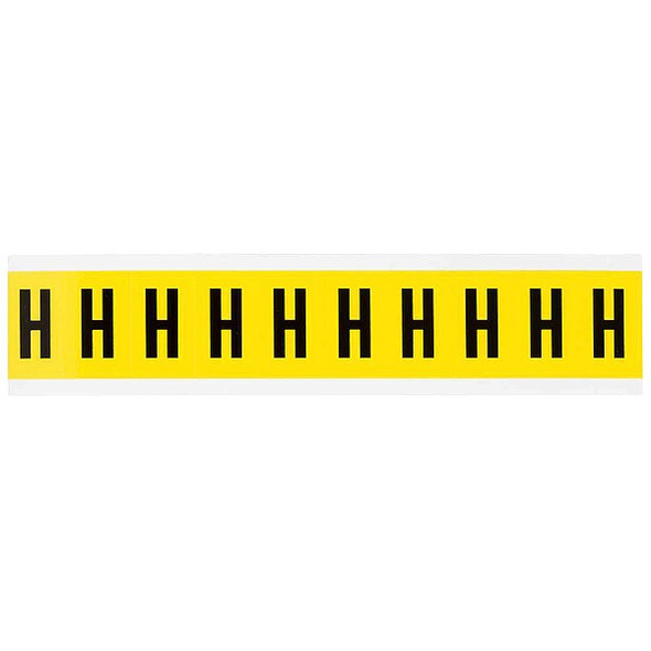 Brady Letter Label,H,1-1/2in.Hx7/8in.W,Vinyl 3430-H