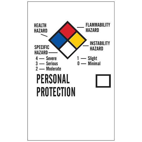 Brady NFPA Label,2 In.H,1-1/4 In.W,Paper,PK500 99199