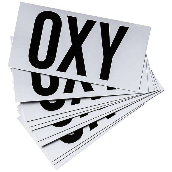 Brady NFPA Sign,OXY,2 In. H,Black,PK10 58667 Brady NFPA Sign,OXY,2 In. H,Black,PK10 58667