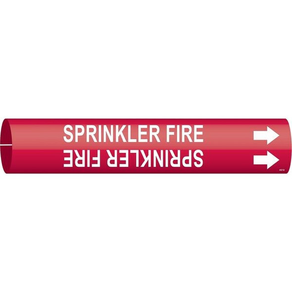 Brady Pipe Mrkr,Sprinkler Fire,7/8in H,7/8in W 4127-B