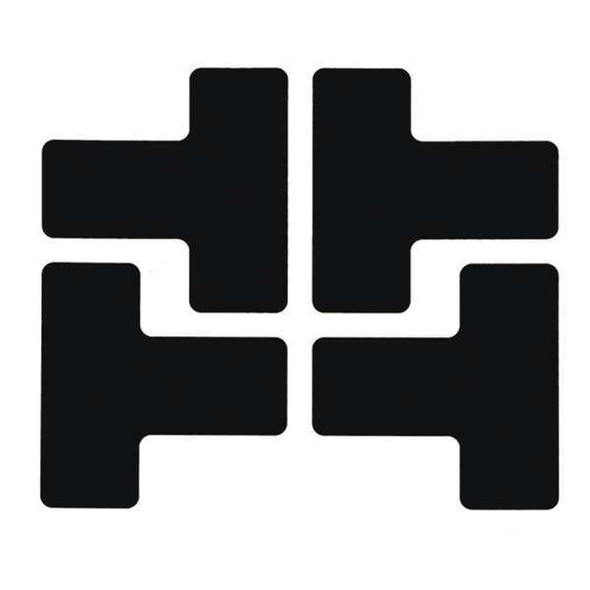 Brady Floor Tape,Black,2 inx5 in,T,PK20 104440 Brady Floor Tape,Black,2 inx5 in,T,PK20 104440