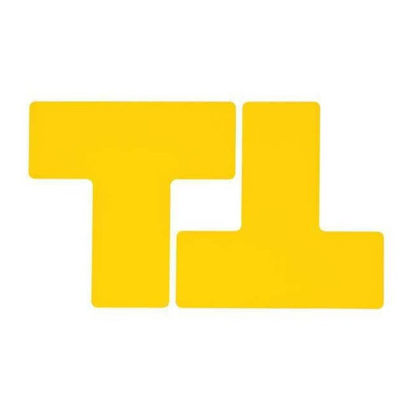 Floor Marking Tape, Polyester, Solid, Yellow, 3 in W., 8 mil Thickness, 20 PK