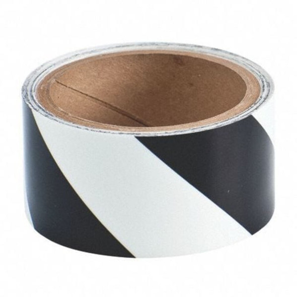 Floor Marking Tape, Polyester, No Legend, Black, 2 in W., 8 mil Thickness  76430